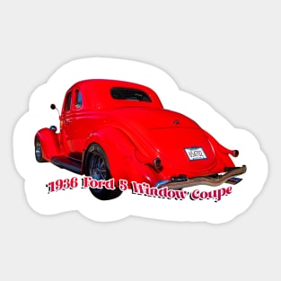 1936 Ford 5 Window Coupe Sticker